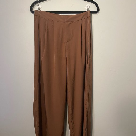 Brown Wide-Leg Trousers - Picture 1 of 6